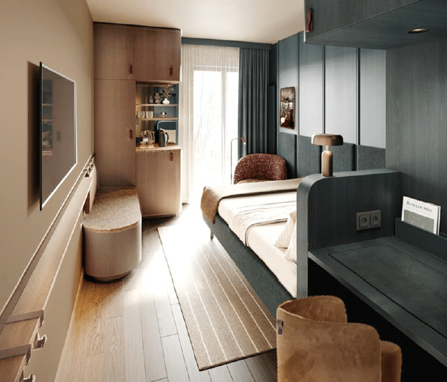 Rendering eines Zimmers im Hotel Baseler Hof