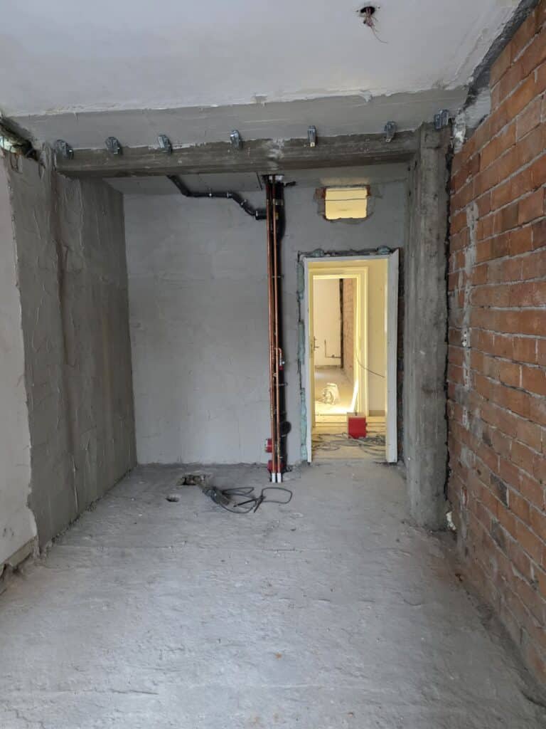 Baufortschritt in den Zimmern