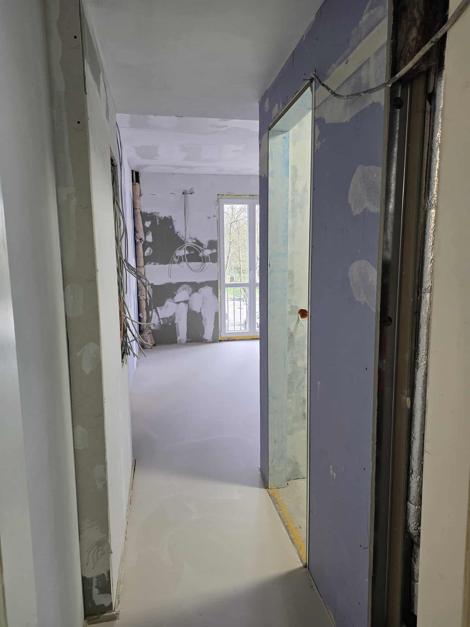 Zimmer im Umbau mit neuem Estrich